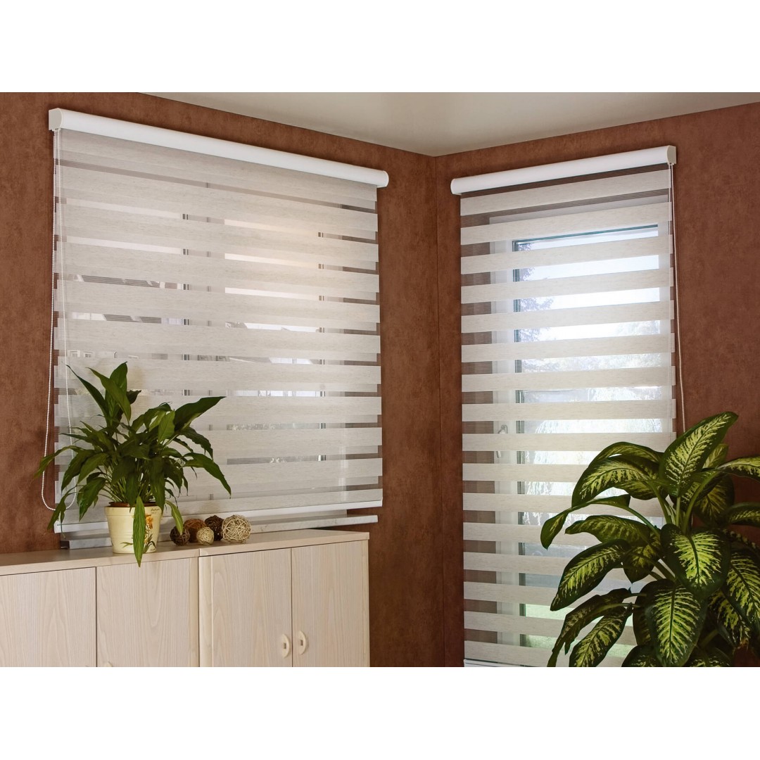 BAMBU ZEBRA PERDE BEYAZ HEM TÜL HEM GÜNEŞLİK UZUN ÖMÜRLÜ B-20010